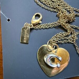 COACH Necklace Heart Gold